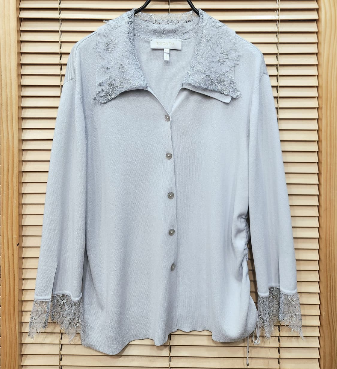에스까다 레이스믹스 니트블라우스 상품이미지1