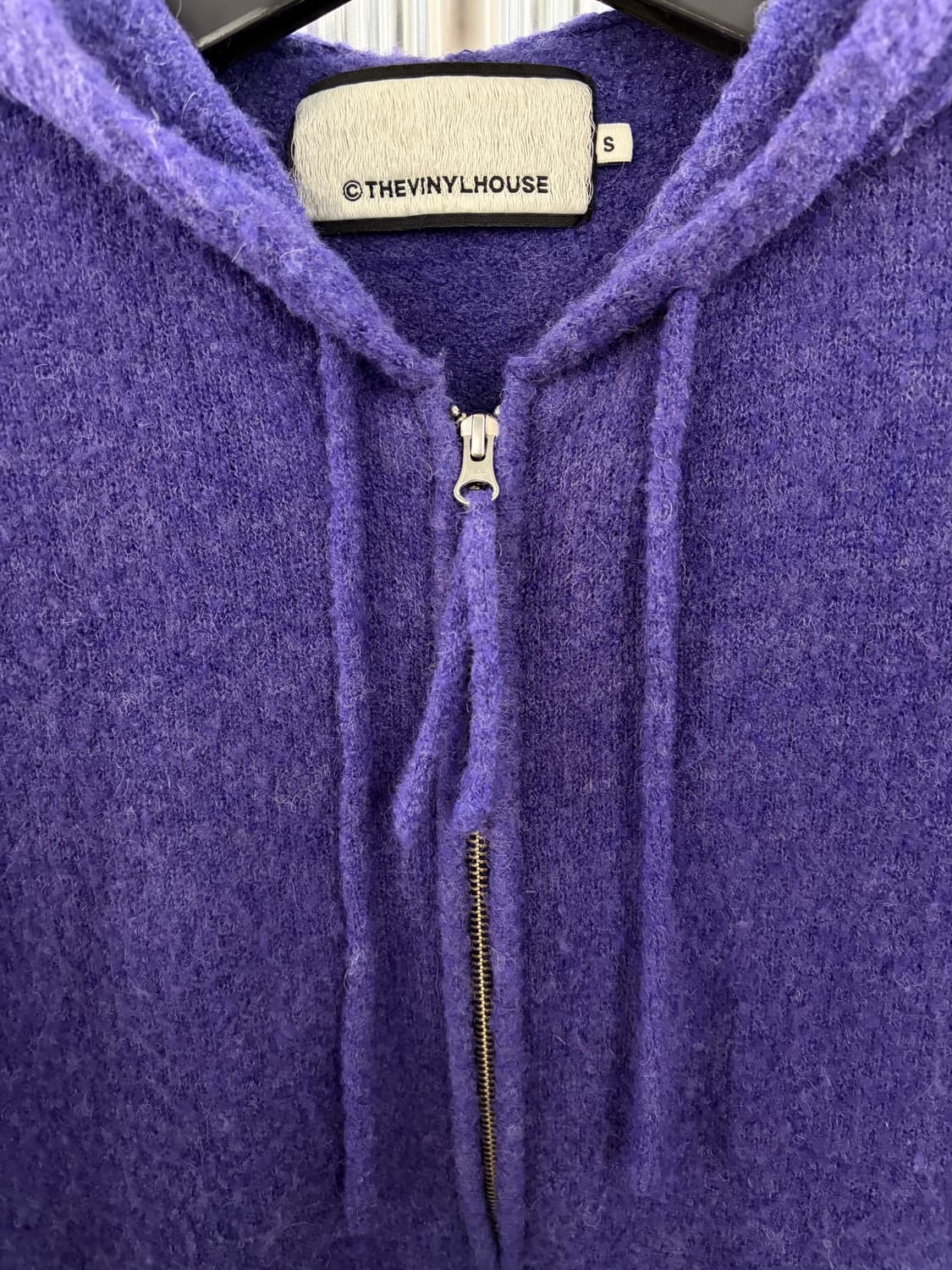 Thevinylhouse knit zipup purple S 상품이미지3