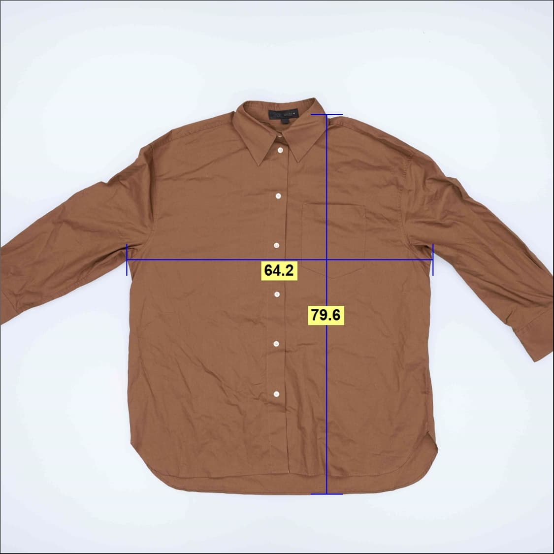 S 자라 오버핏 셔츠 0306H1 상품이미지6