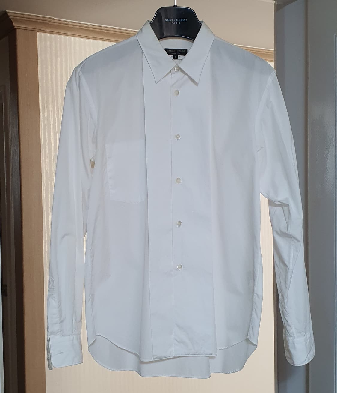 꼼데가르송 옴므플러스 화이트 포플린 핀턱 셔츠 상품이미지1