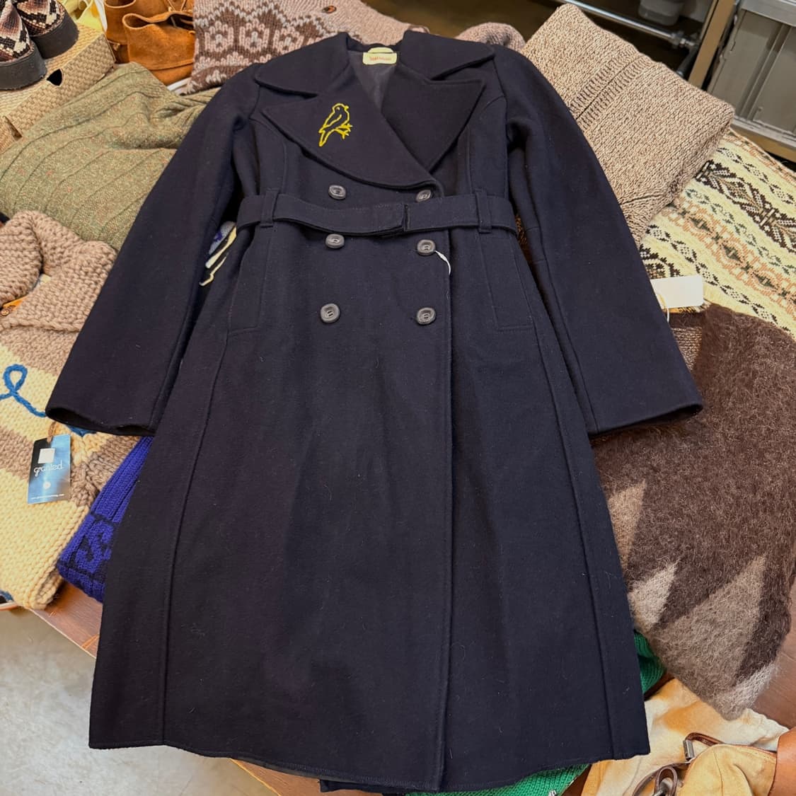 이바나헬싱키 핀란드 생산 유럽 브랜드 스티치 코트 XS 44 상품이미지1