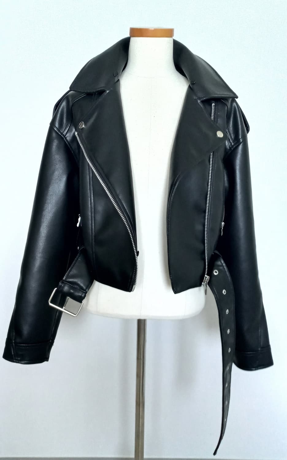 리얼 폭스퍼카라 가죽 라이더 자켓 (새상품) 상품이미지8