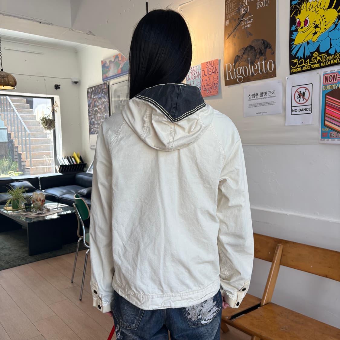 06ss 스톤 아일랜드 아이보리 탄창 쉘 자켓 상품이미지2