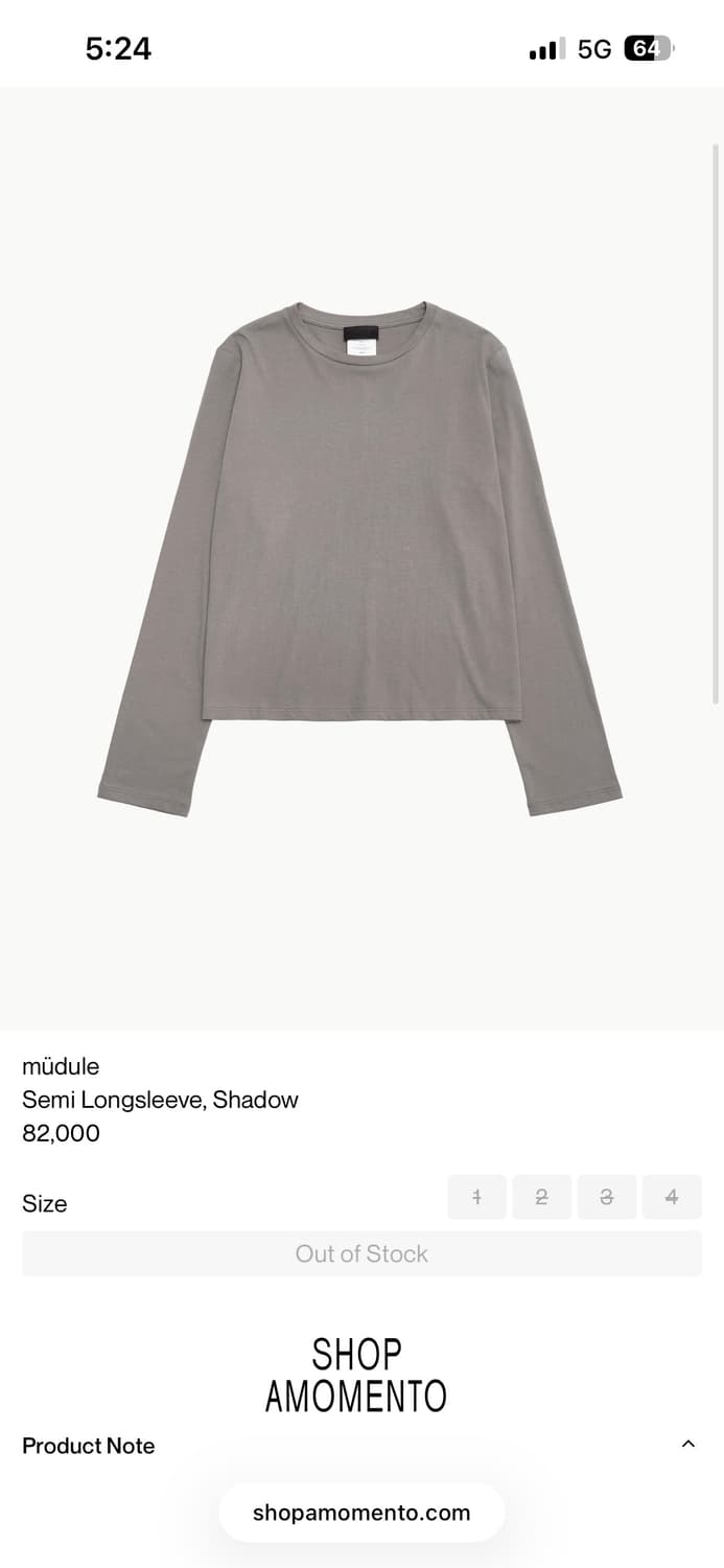 머듈 Semi Longsleeve, Shadow 상품이미지1
