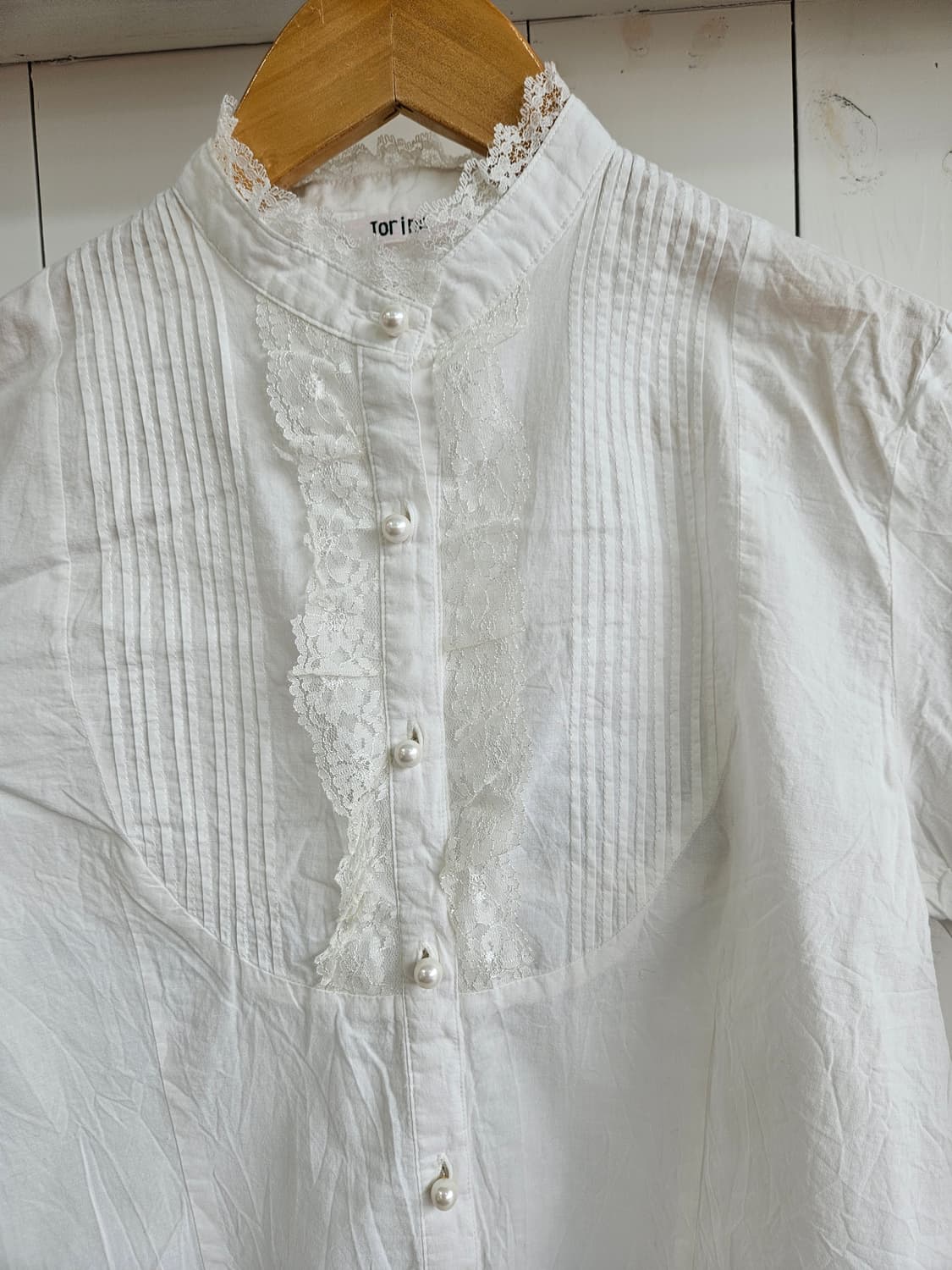 화이트 레이스 블라우스 상품이미지3