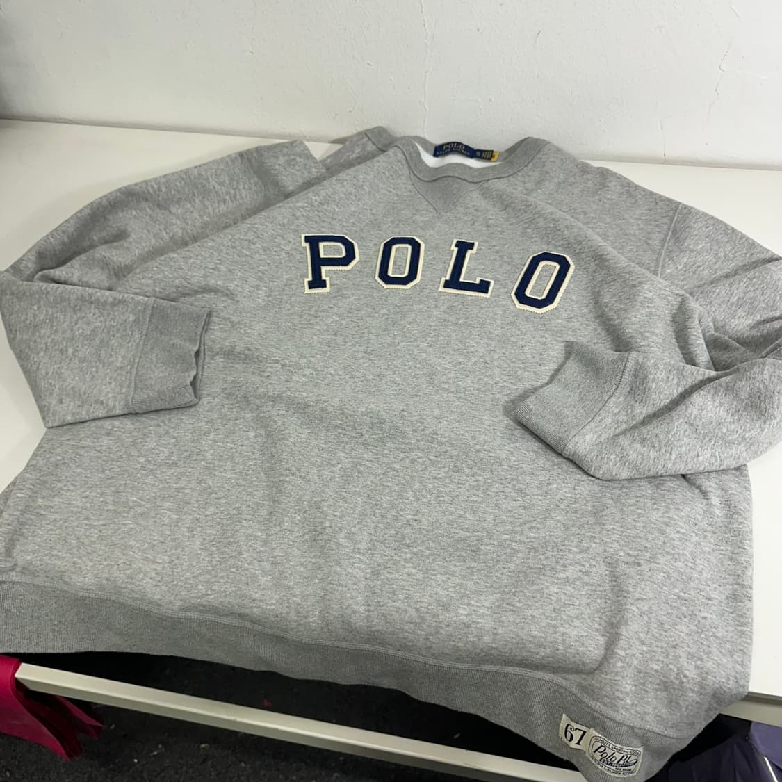 XL 폴로 랄프로렌 그레이 POLO 빅로고 맨투맨 상품이미지2