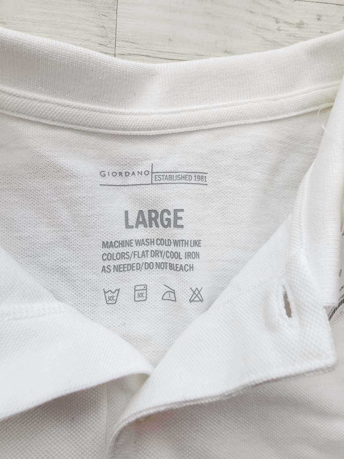 (새상품)GIORDANO 지오다노 피케 반팔 카라 티셔츠 팜 L(100) 상품이미지4