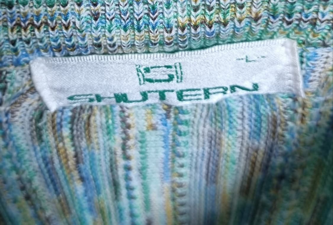 실측 M (95) 일본 빈티지 쿠지st 케이블 니트 반팔 상품이미지3