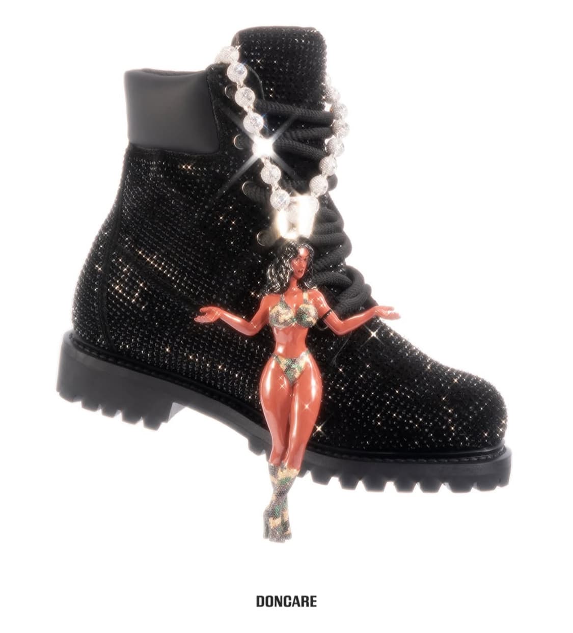Doncare rhinestone boots black 상품이미지1