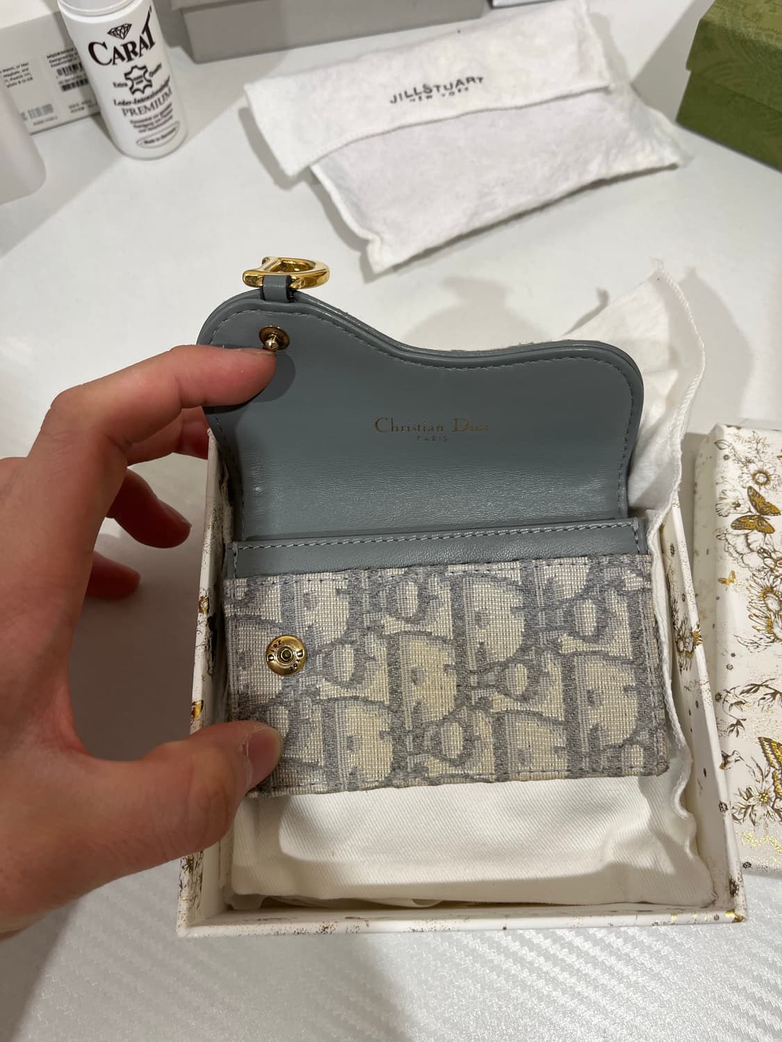 디올 오블리크 새들 카드지갑 상품이미지2