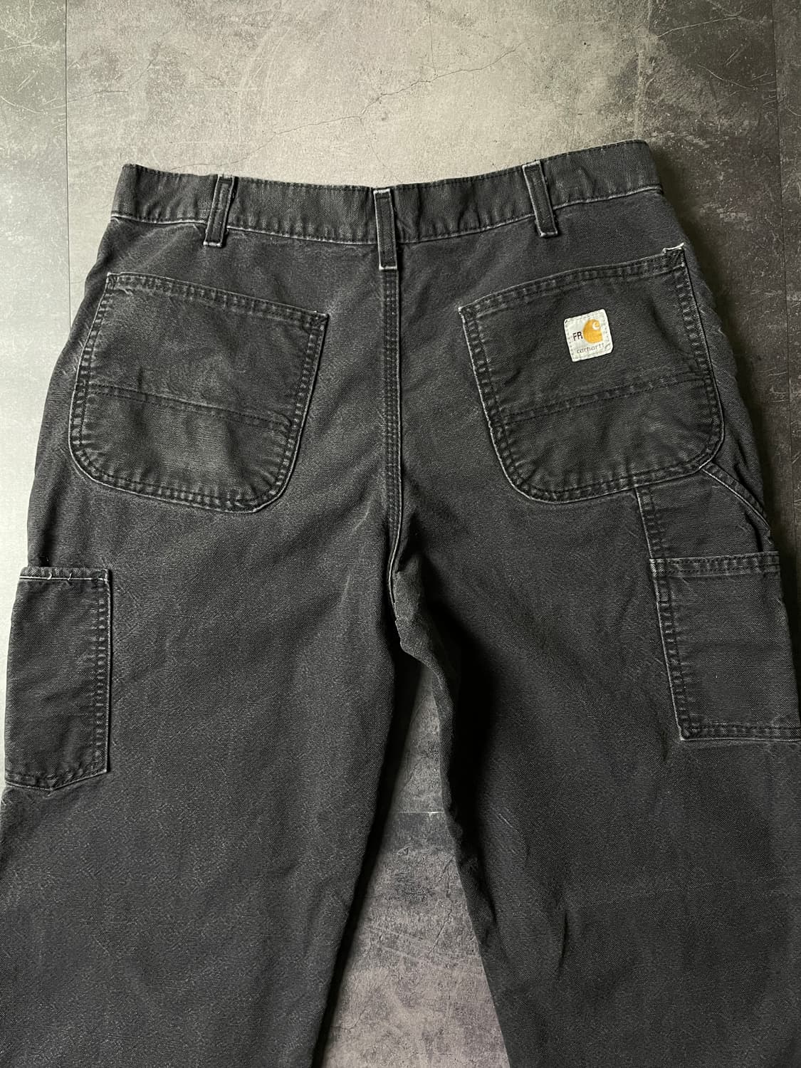 CARHARTT 칼하트 빈티지 차콜블랙 싱글니 워크팬츠 상품이미지7