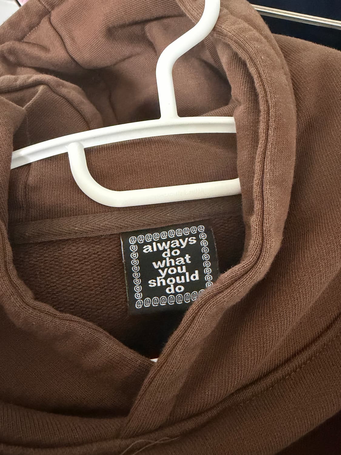 Alwaysdowhatyoushoulddo 올웨이즈 브라운 후드티 상품이미지5