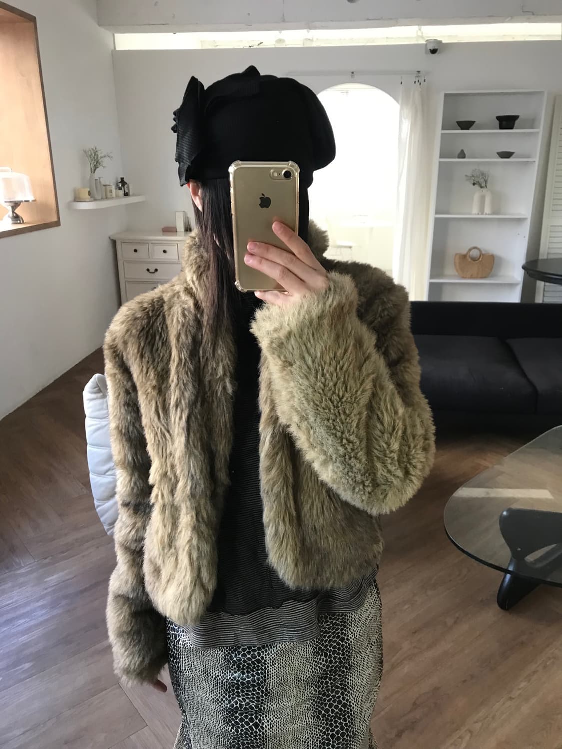  vintage brown fur jacket 상품이미지1