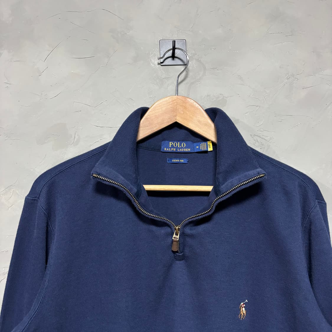 폴로 랄프로렌 신형 니트 반집업 네이비 상품이미지2