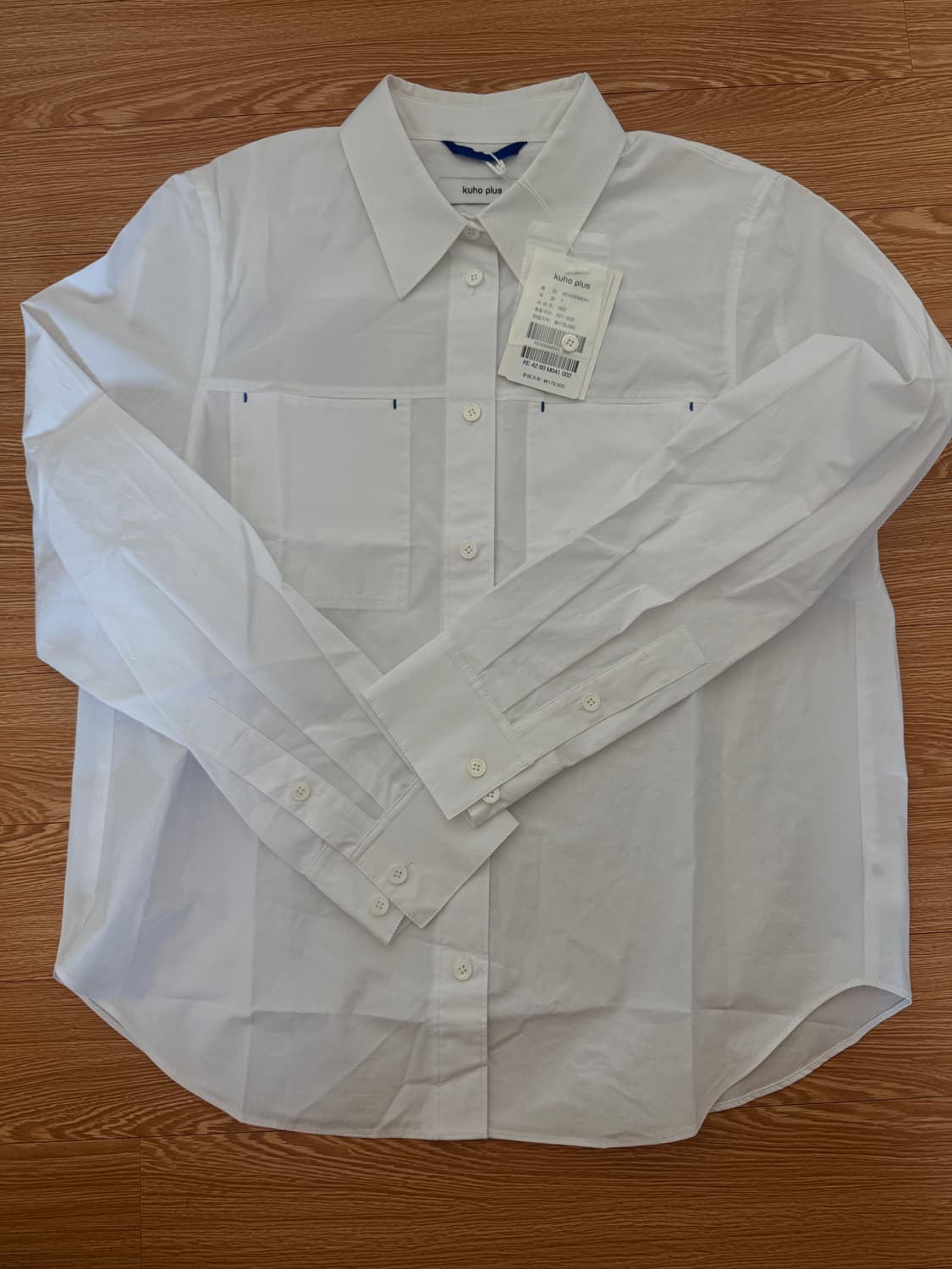 구호플러스 Essential Big Pocket Shirts White 상품이미지2