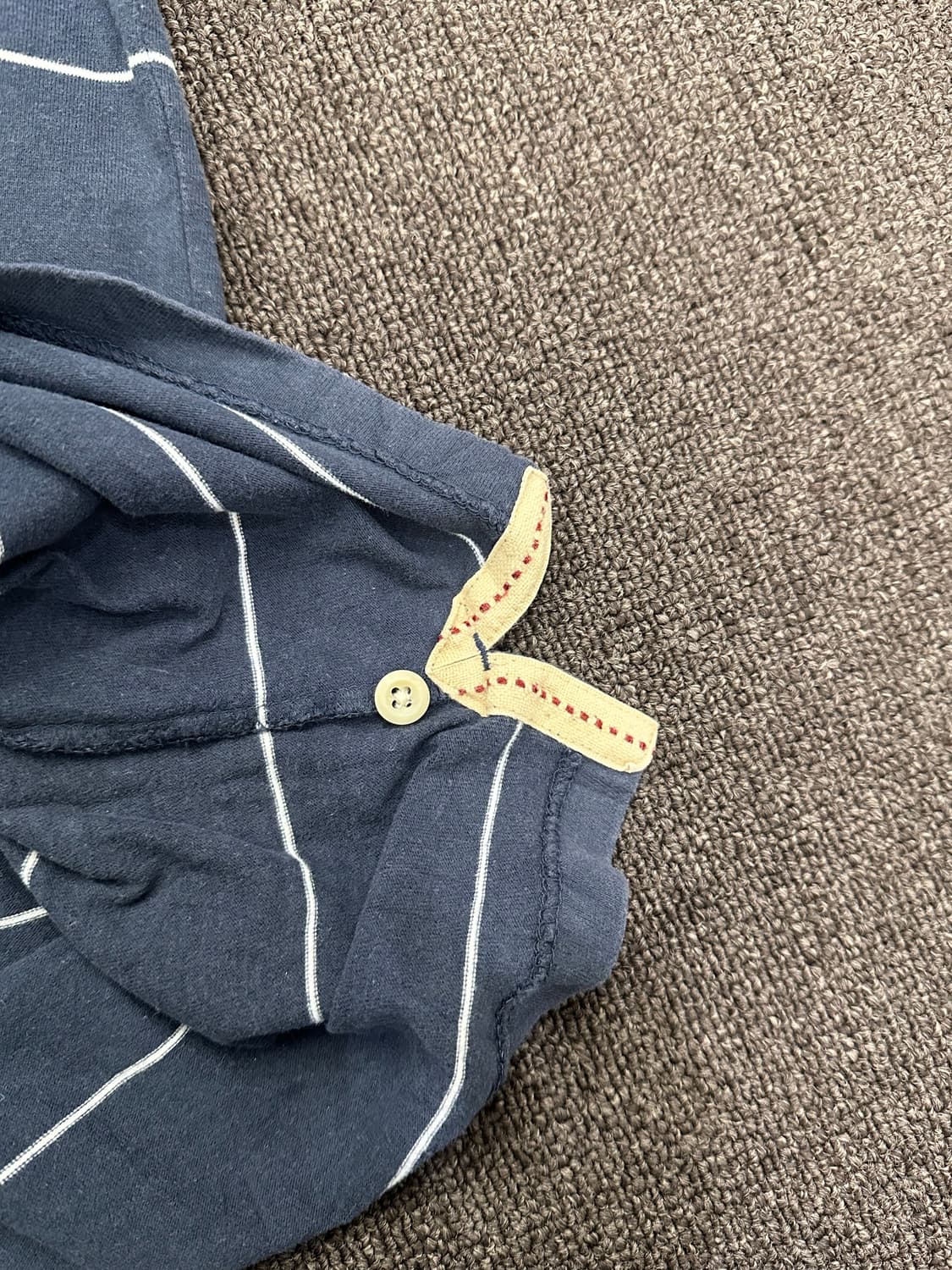 S)홀리스터 빈티지 스트라이프 네이비 카라 반팔 상품이미지5