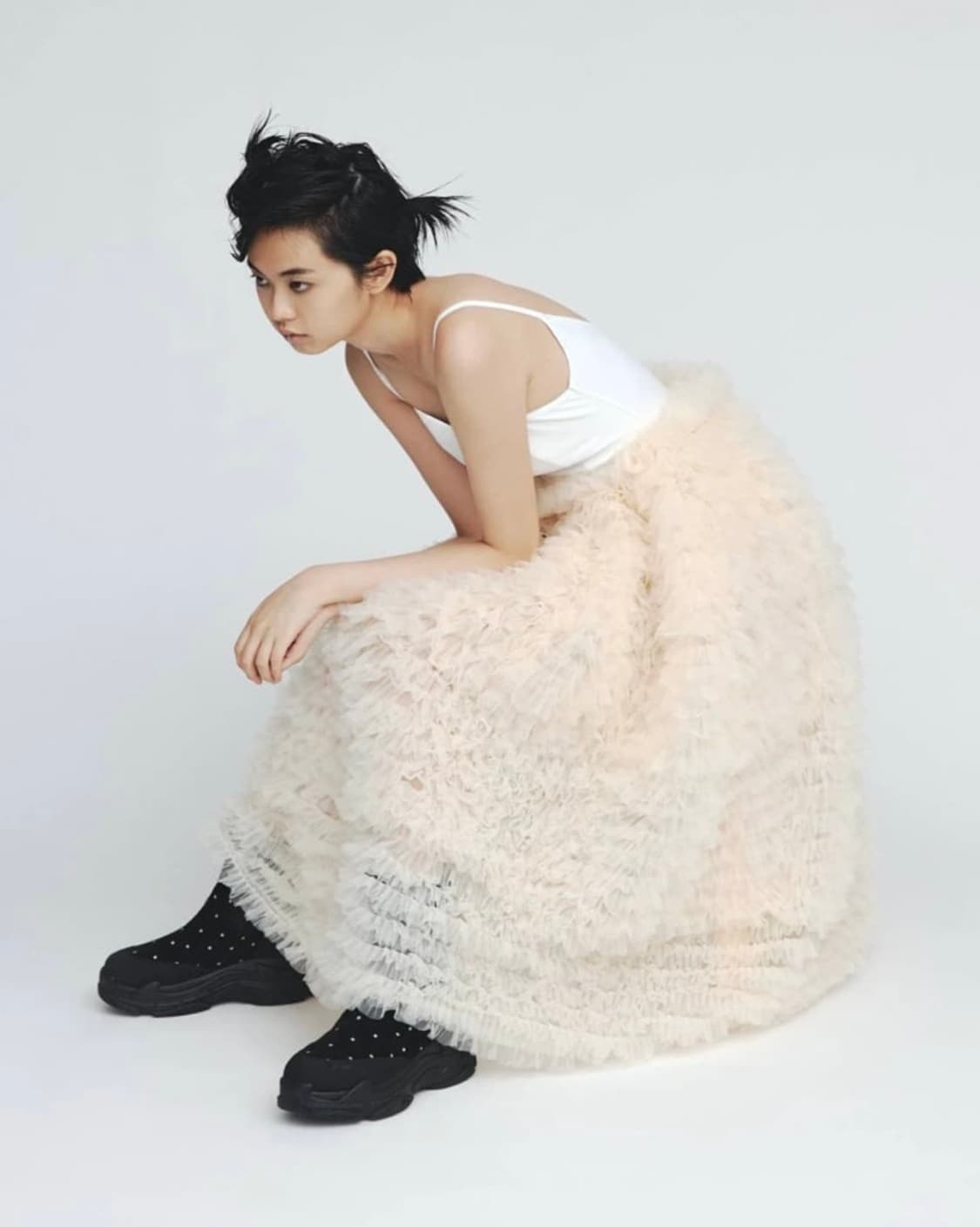 bibiy 스커트 아이보리 상품이미지1