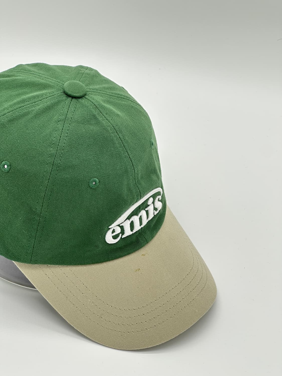 [F] emis 이미스 로고 그린 베이지 볼캡 모자 상품이미지5