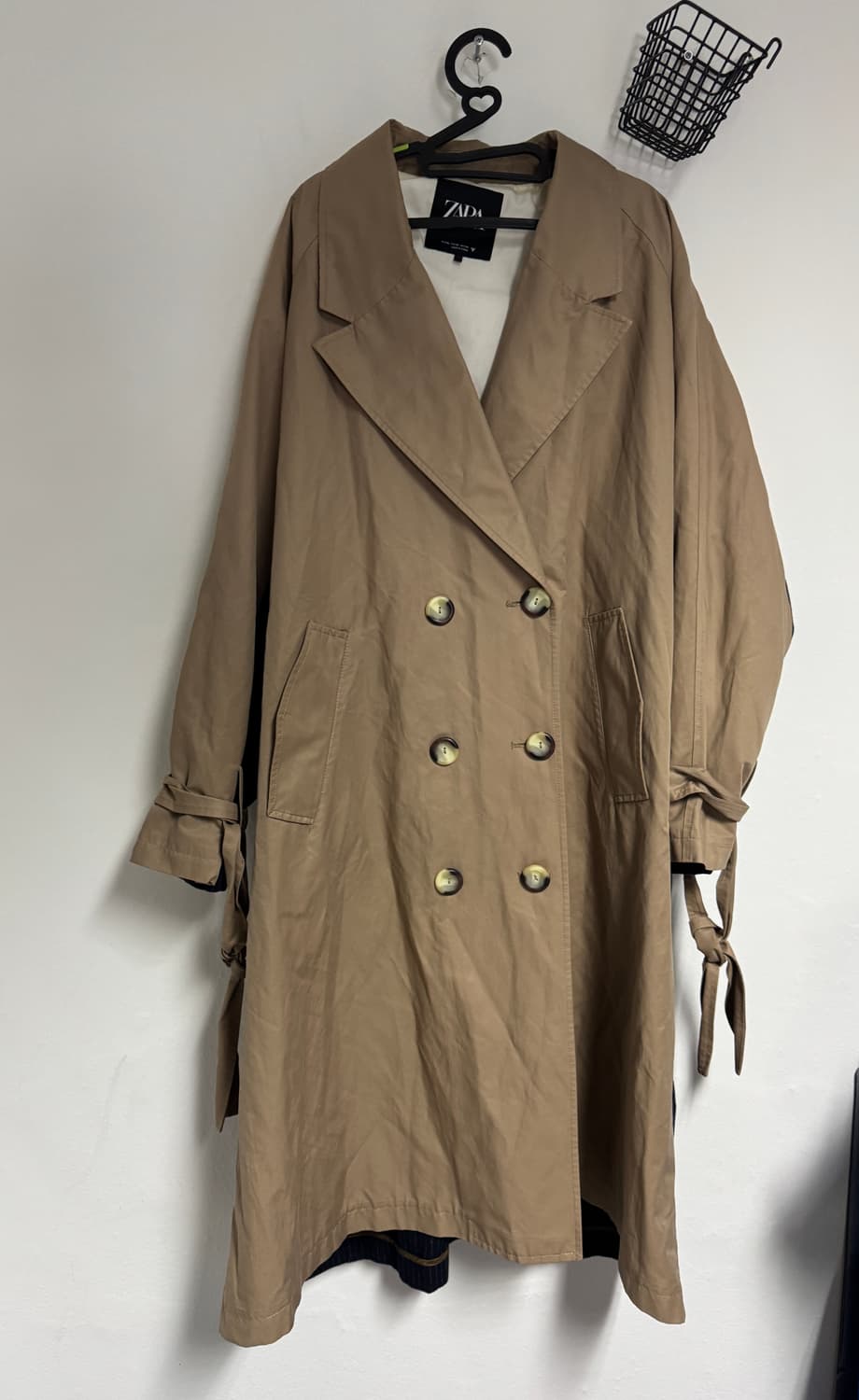 여성 자라 ZARA 빅 사이즈 스트라이프 트렌치 코트 XL 상품이미지7