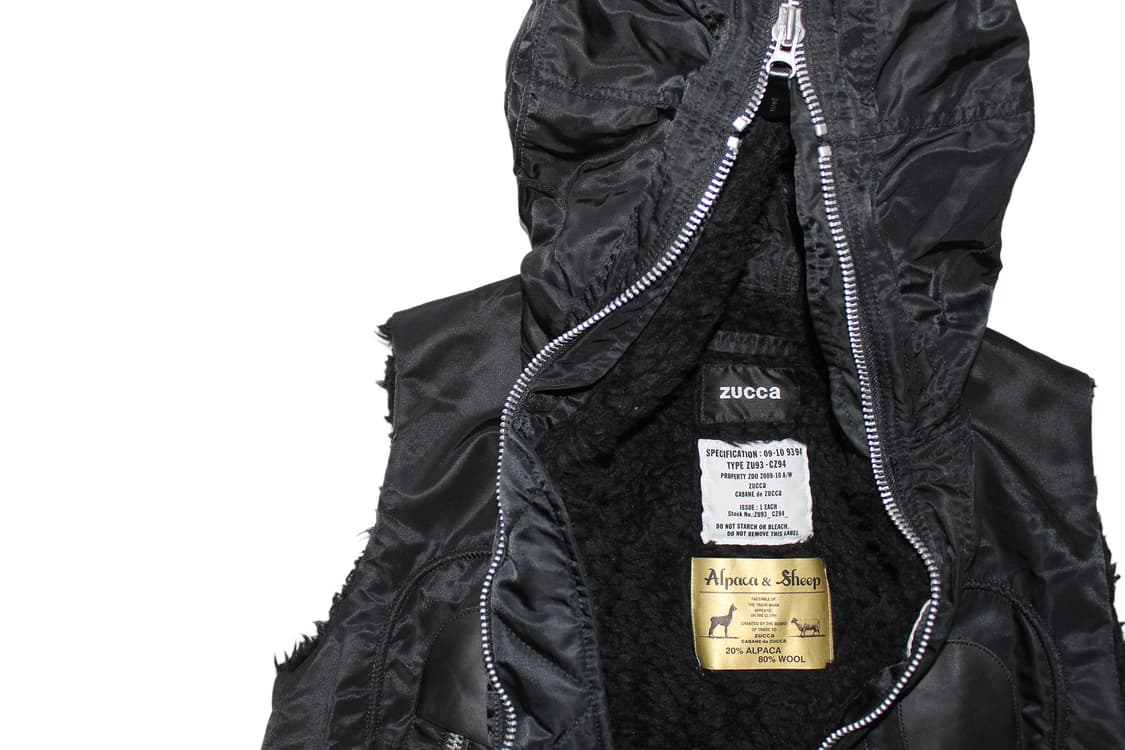 CABANE de ZUCCA 09AW 카반데주카 풀마스크 나일론 베스트 상품이미지10