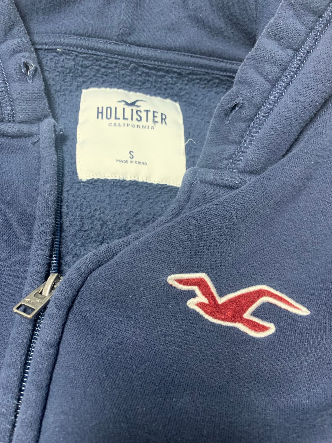 홀리스터 후드집업,S,네이비 상품이미지6