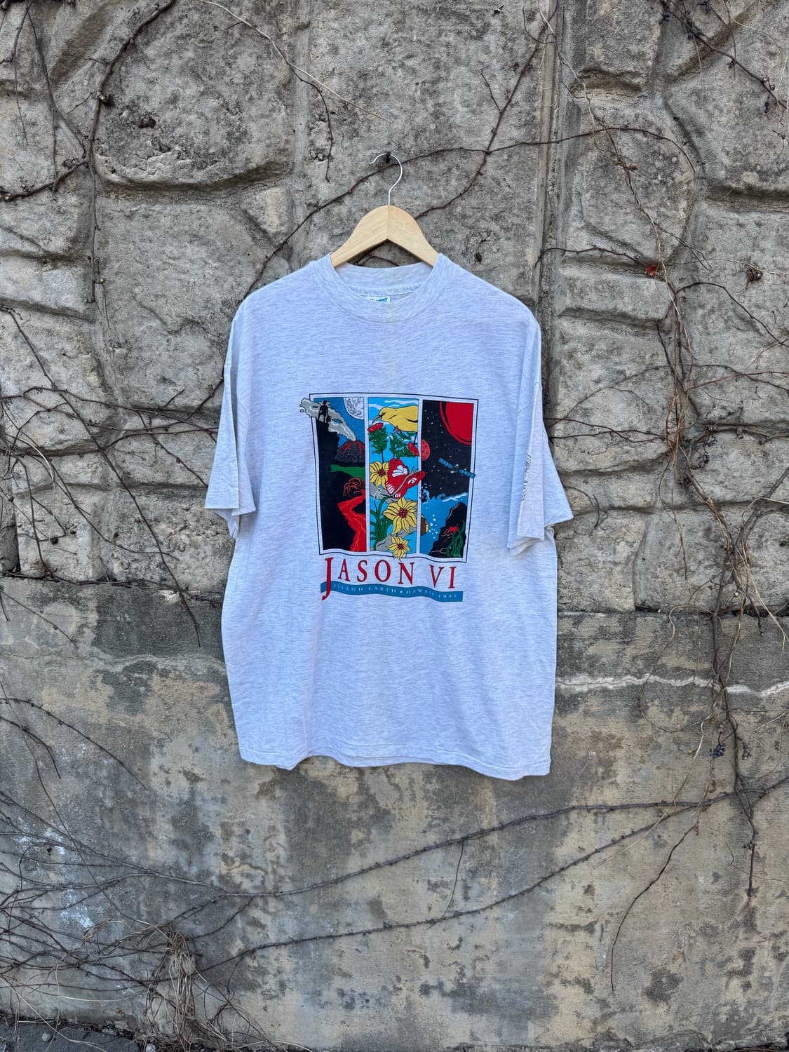 90s 헤인즈 빈티지 싱글스티치 프린팅 반팔 티셔츠 xl 상품이미지1