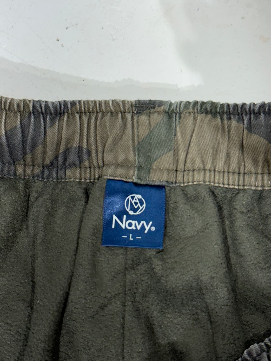 빈티지 밀리터리 카키 카모 와이드 카고 팬츠 L 상품이미지7