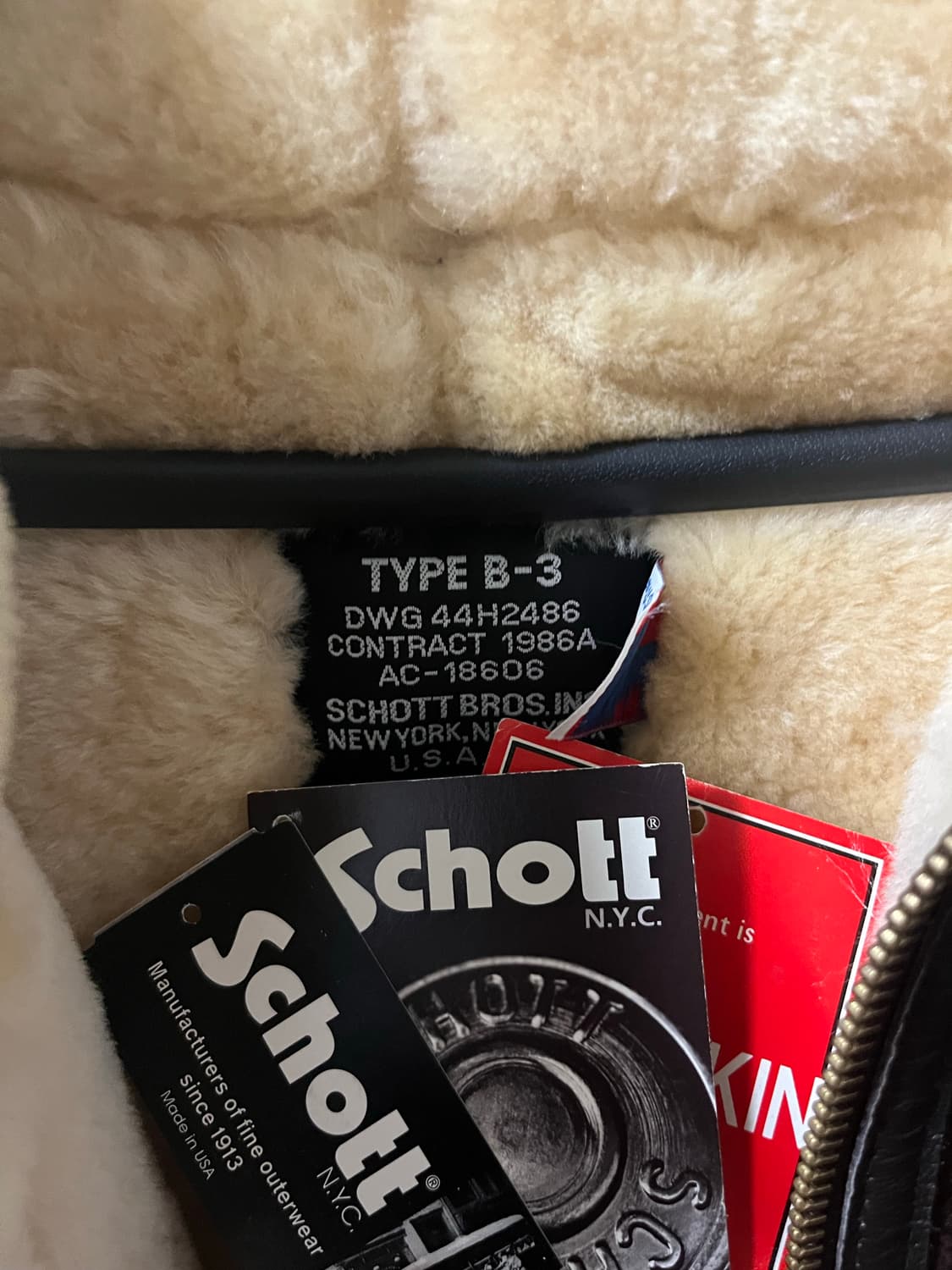 Schott nyc b3 쇼트 무스탕 상품이미지6