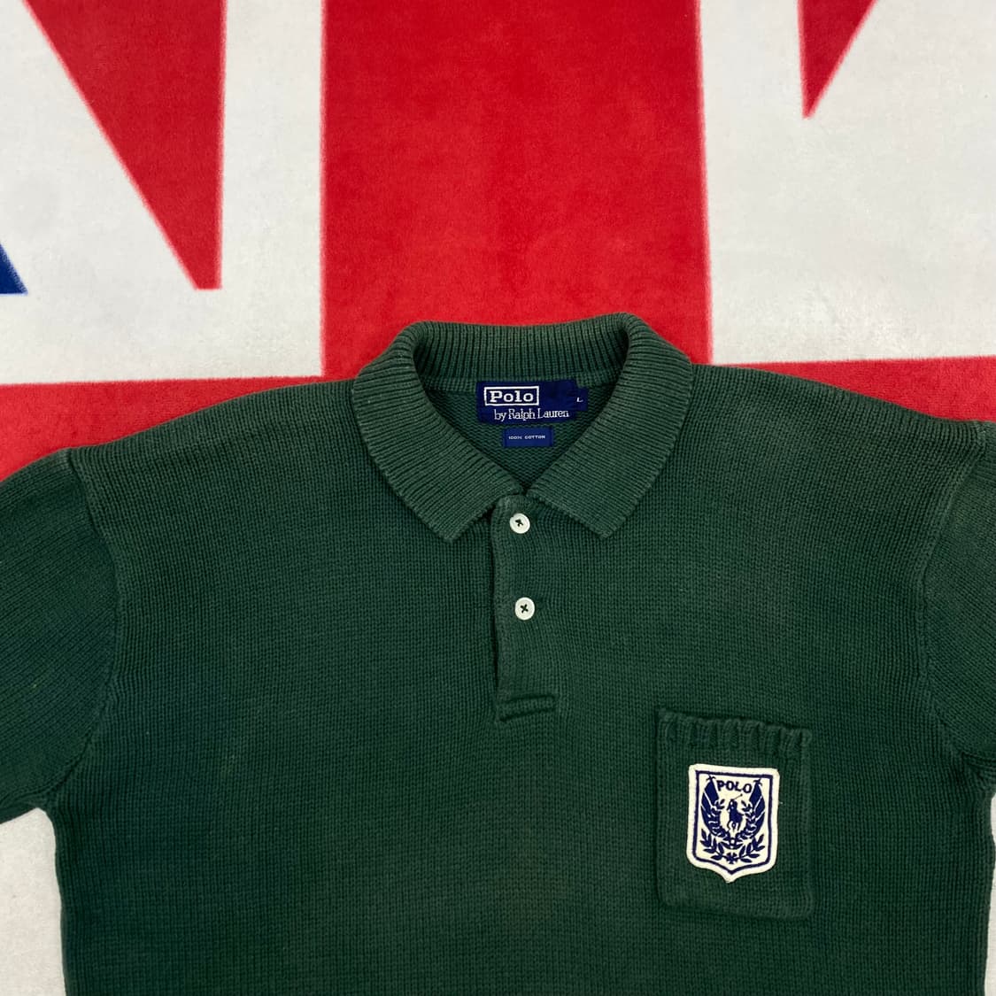 폴로 반팔 카라니트 L  상품이미지3