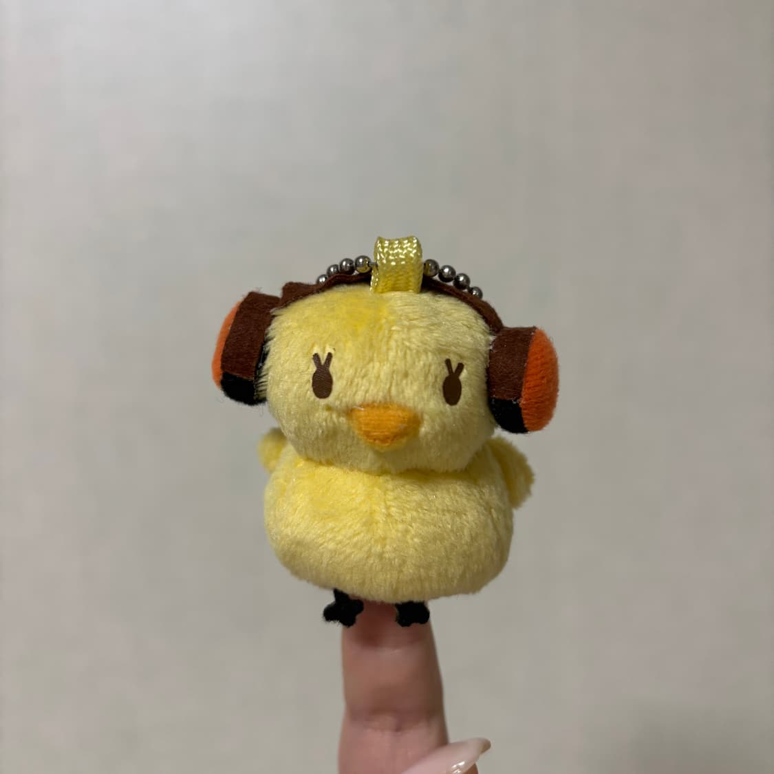 고전 빈티지 헤드셋 병아리 키링 인형 상품이미지1