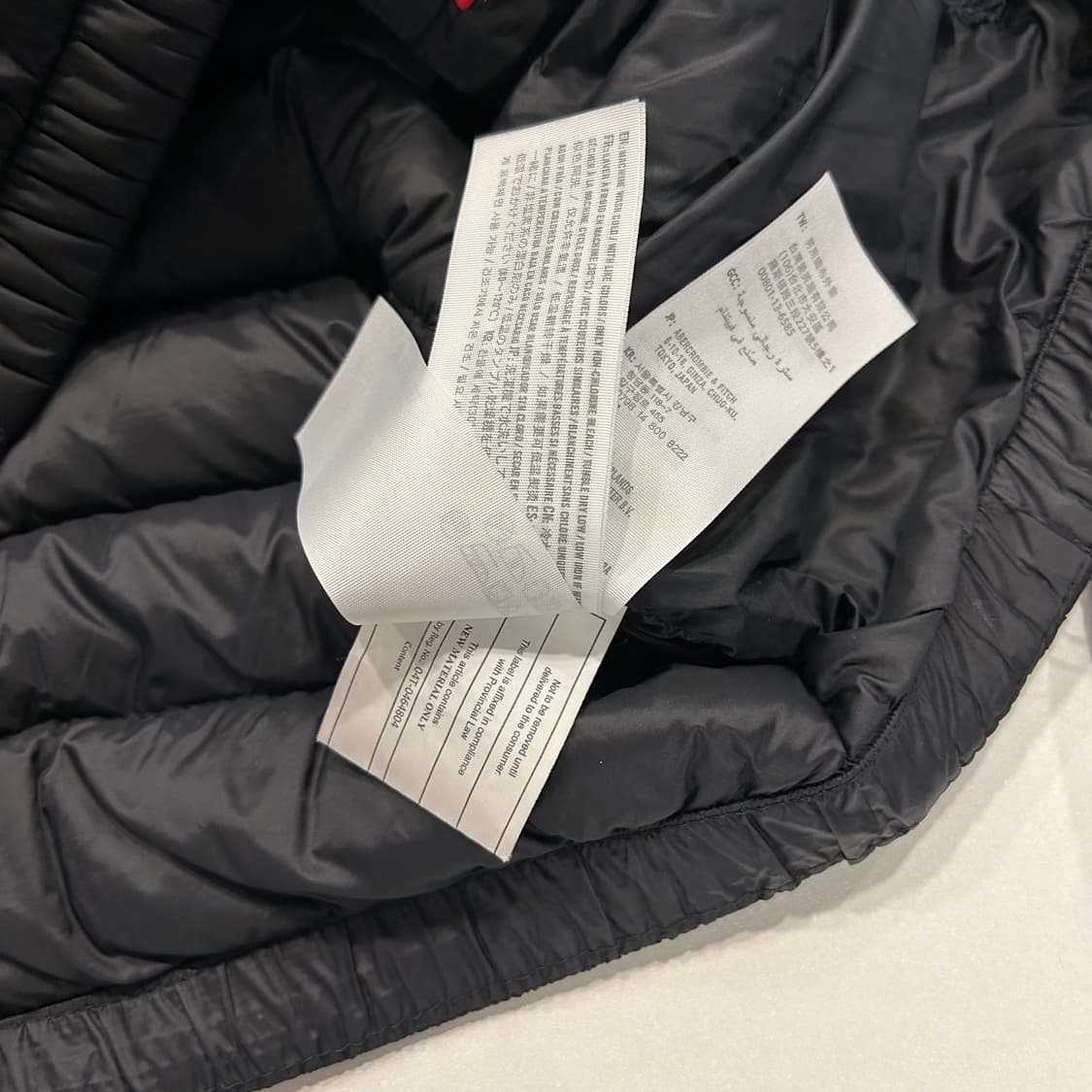 [XL] 아베크롬비 라이트다운 블랙 경량 패딩 A645 상품이미지8
