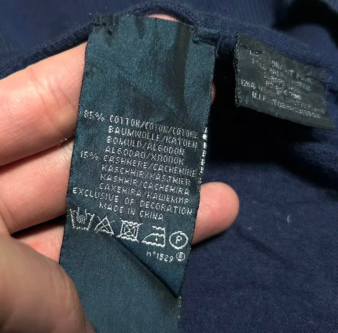 [L] Polo 폴로 랄프로렌 15% 캐시미어 네이비 브이넥 니트 상품이미지6