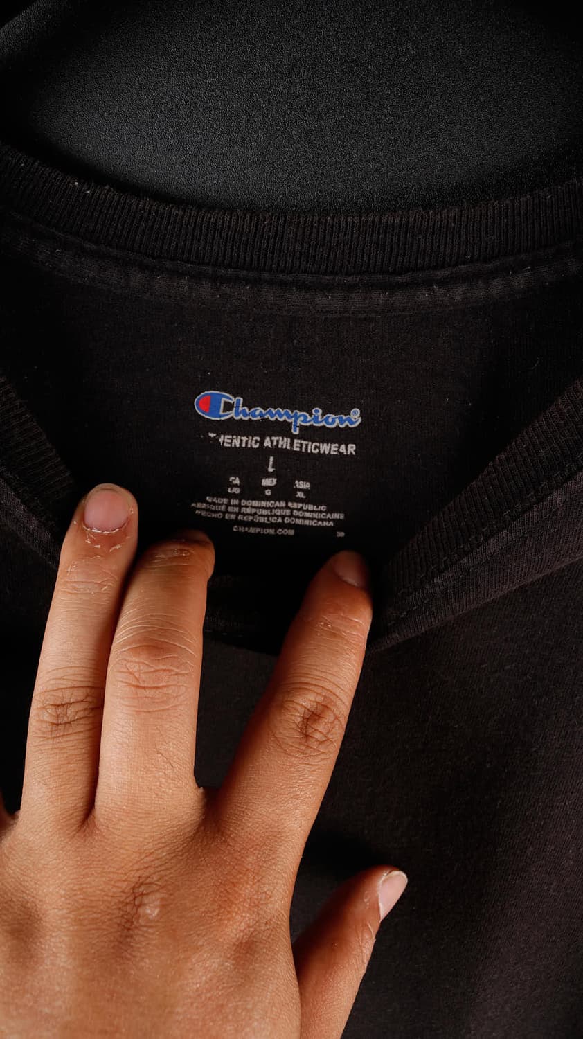 챔피온 블랙 무지티셔츠 상품이미지2