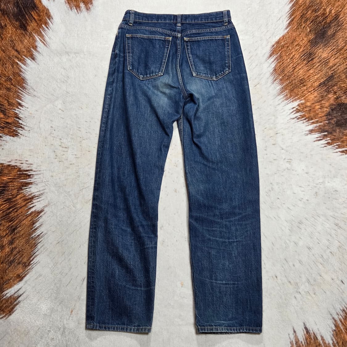 빈티지 진청 세미와이드 데님팬츠 상품이미지4