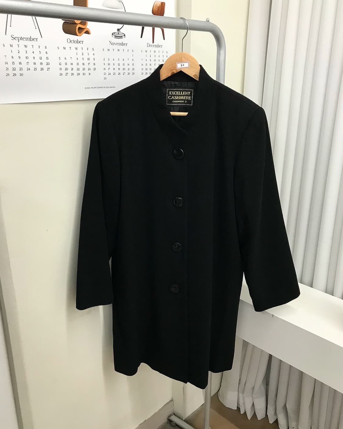 일제 차이나카라 캐시미어 코트 상품이미지1