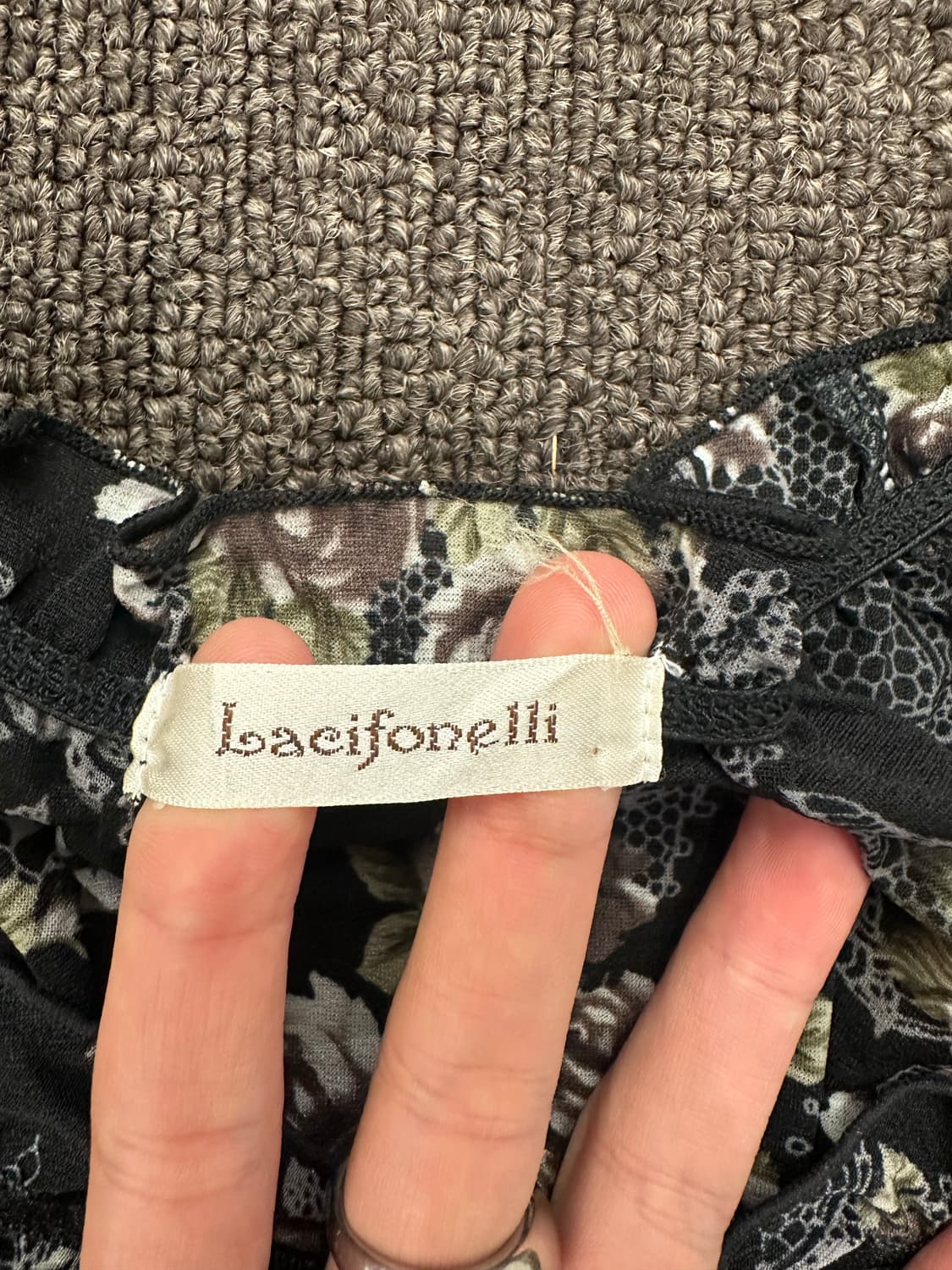 M)Lacifonelli 플라워 패턴 반팔 블라우스 상품이미지3