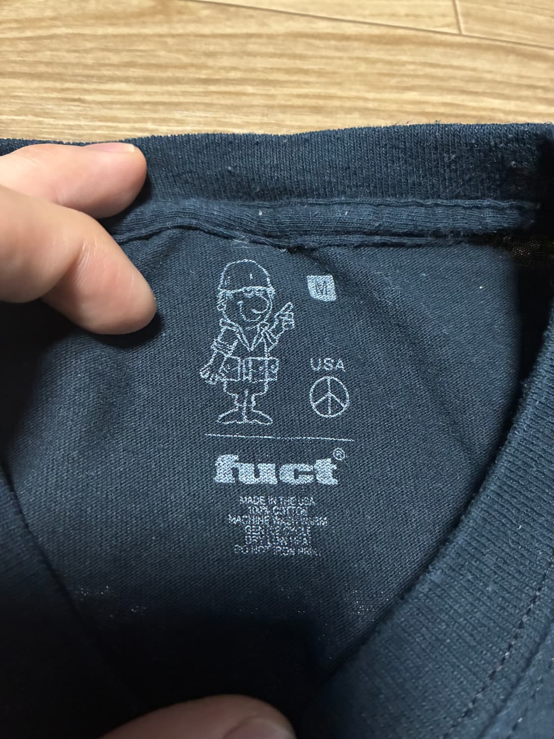 M) FUCT 퍽트 티셔츠 블랙 Made in USA 상품이미지2