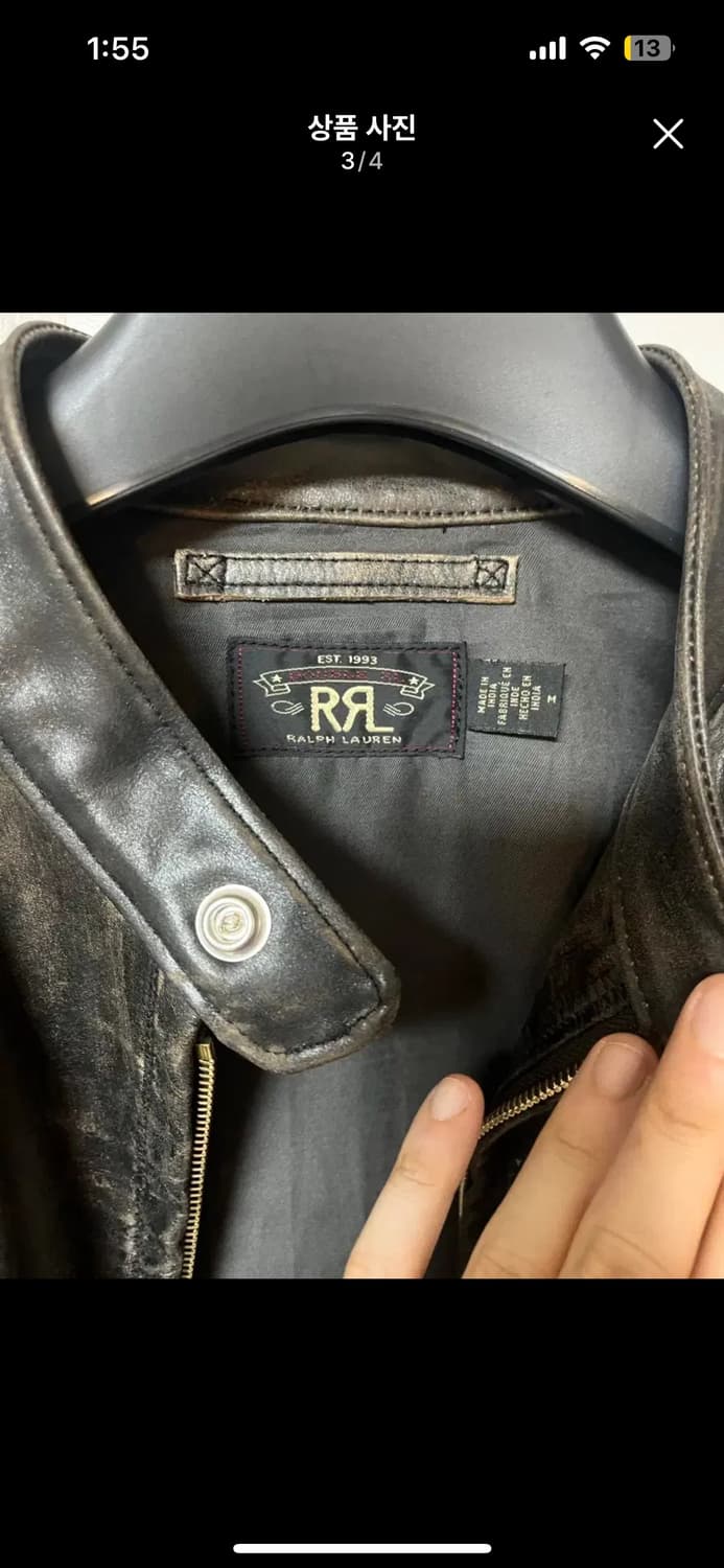 (새상품) rrl 더블알엘 모토레더자켓 m사이즈 상품이미지3