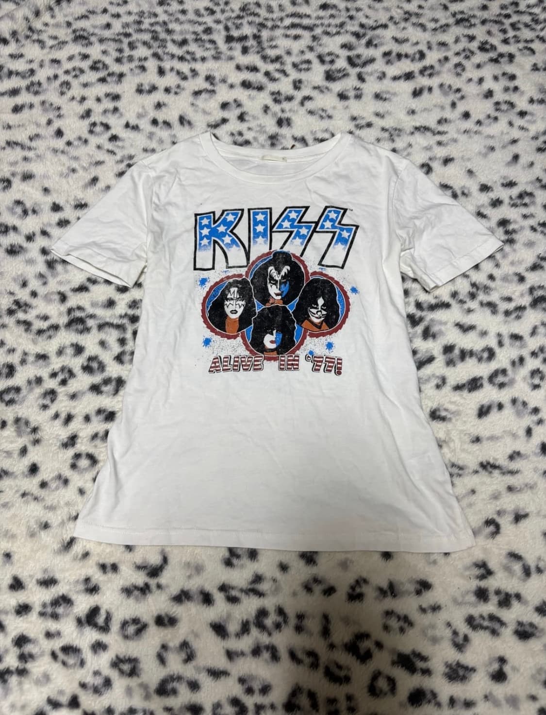 Unknown kiss print Band Tee 프린팅 티셔츠 상품이미지2