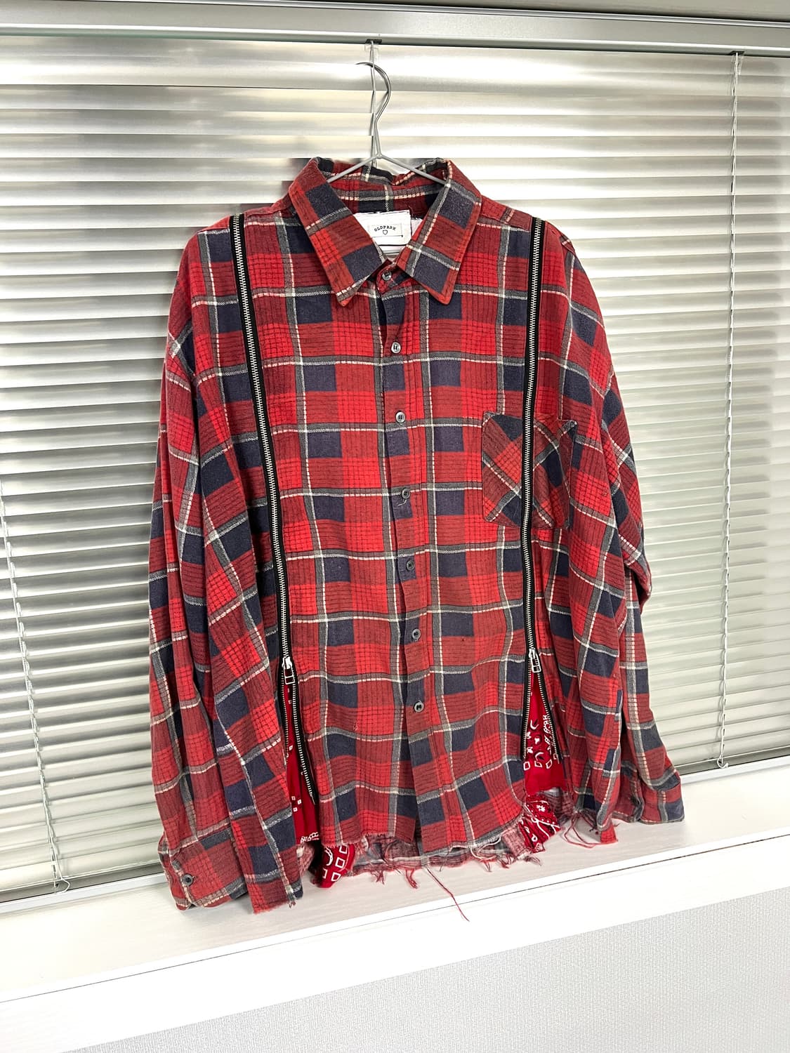 OLDPARK-BANDANA ZIP SHIRT (RED) 상품이미지2