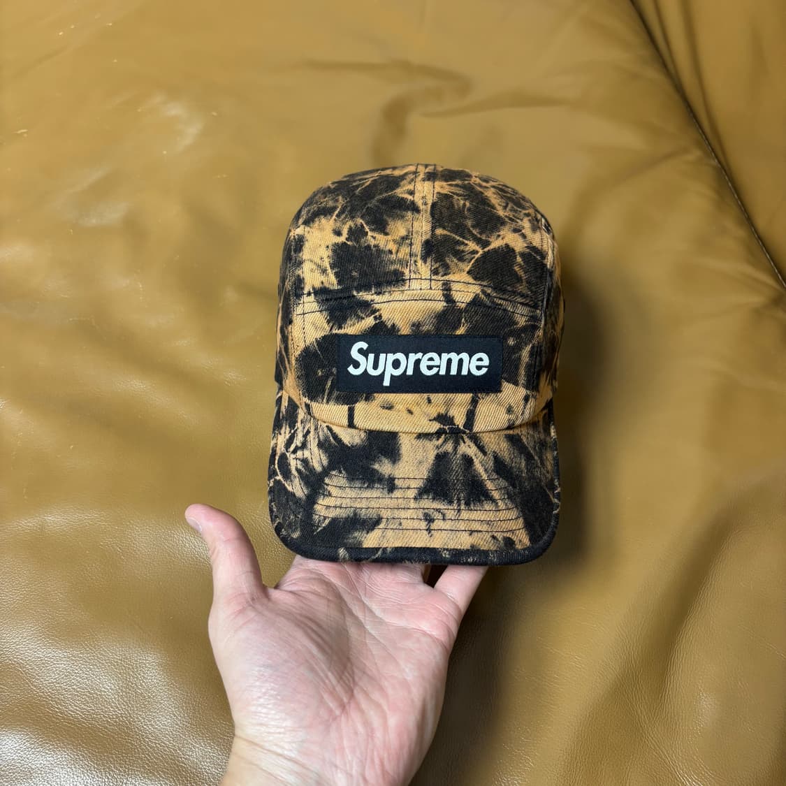 슈프림 캠프캡 모자 박스로고 데님 다이드 러스트 상품이미지2