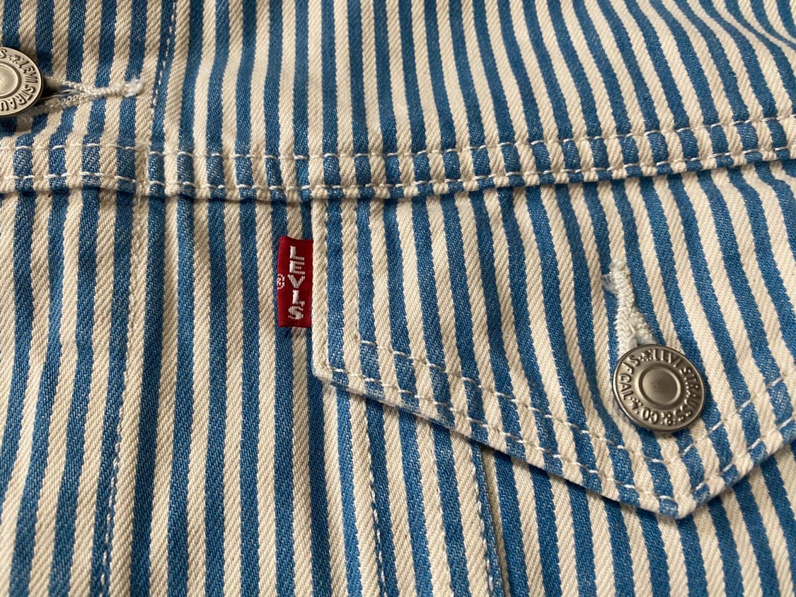 Levi's 프리미엄 스트라이프트러커 자켓 L 상품이미지3