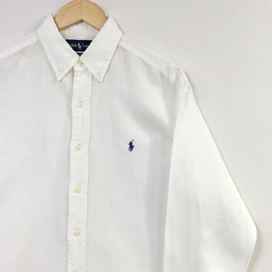 XL 폴로 린넨 화이트 셔츠 상품이미지1