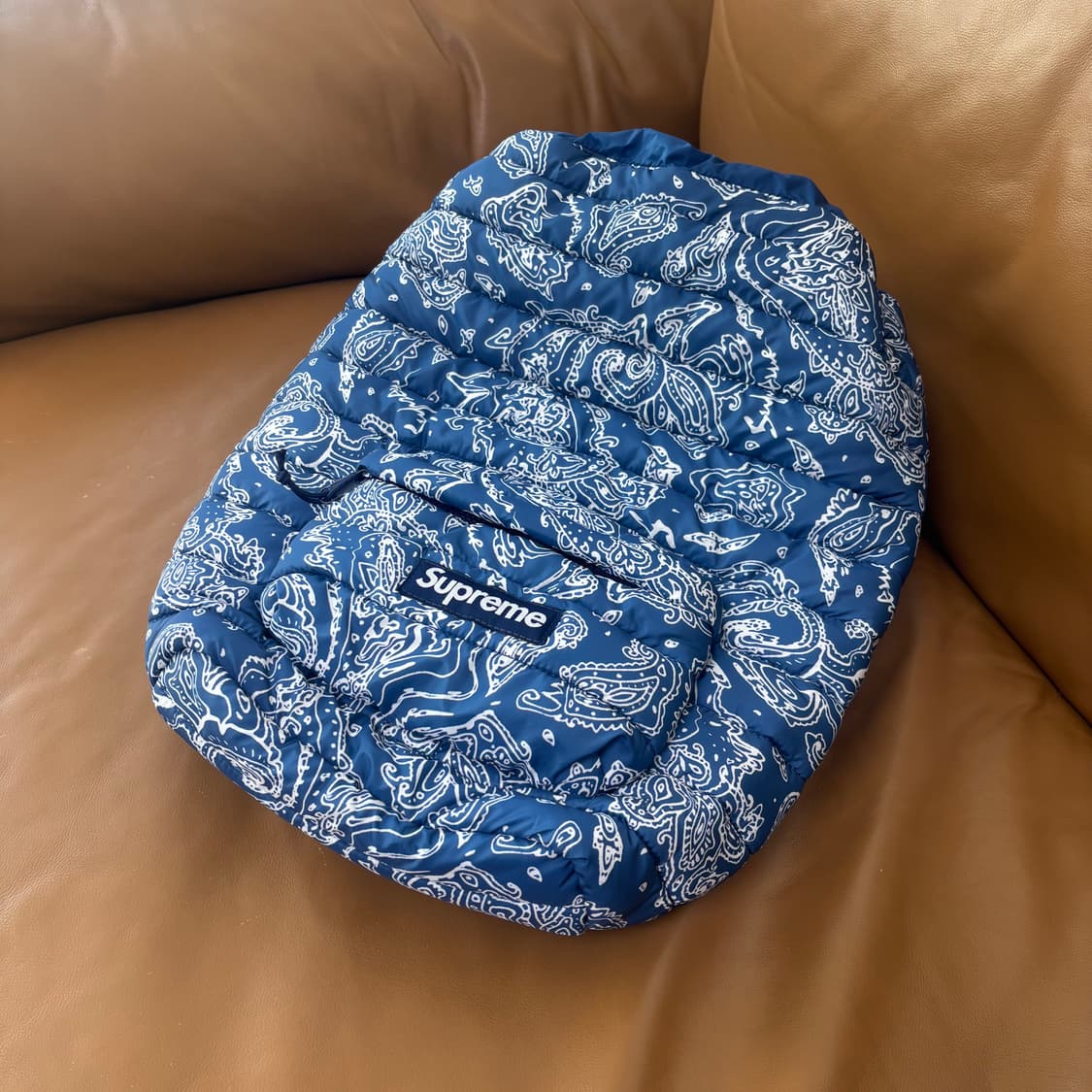 슈프림 퍼퍼 푸퍼 백팩 가방 22FW 블루 페이즐리 반다나 상품이미지3