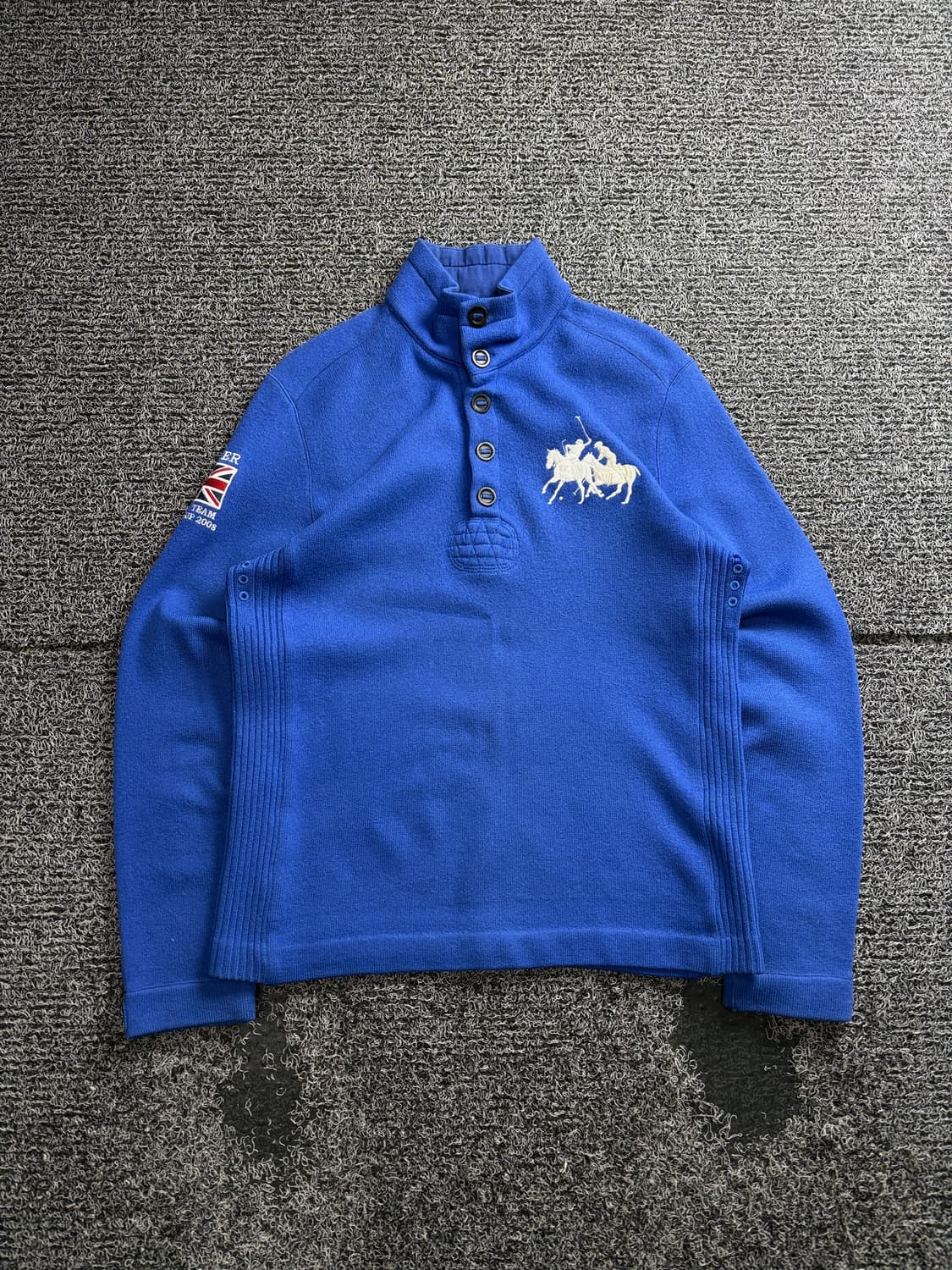 폴로 랄프로렌 아카이브 빅로고 메리노 울 반집업 스웨터 3355 상품이미지2