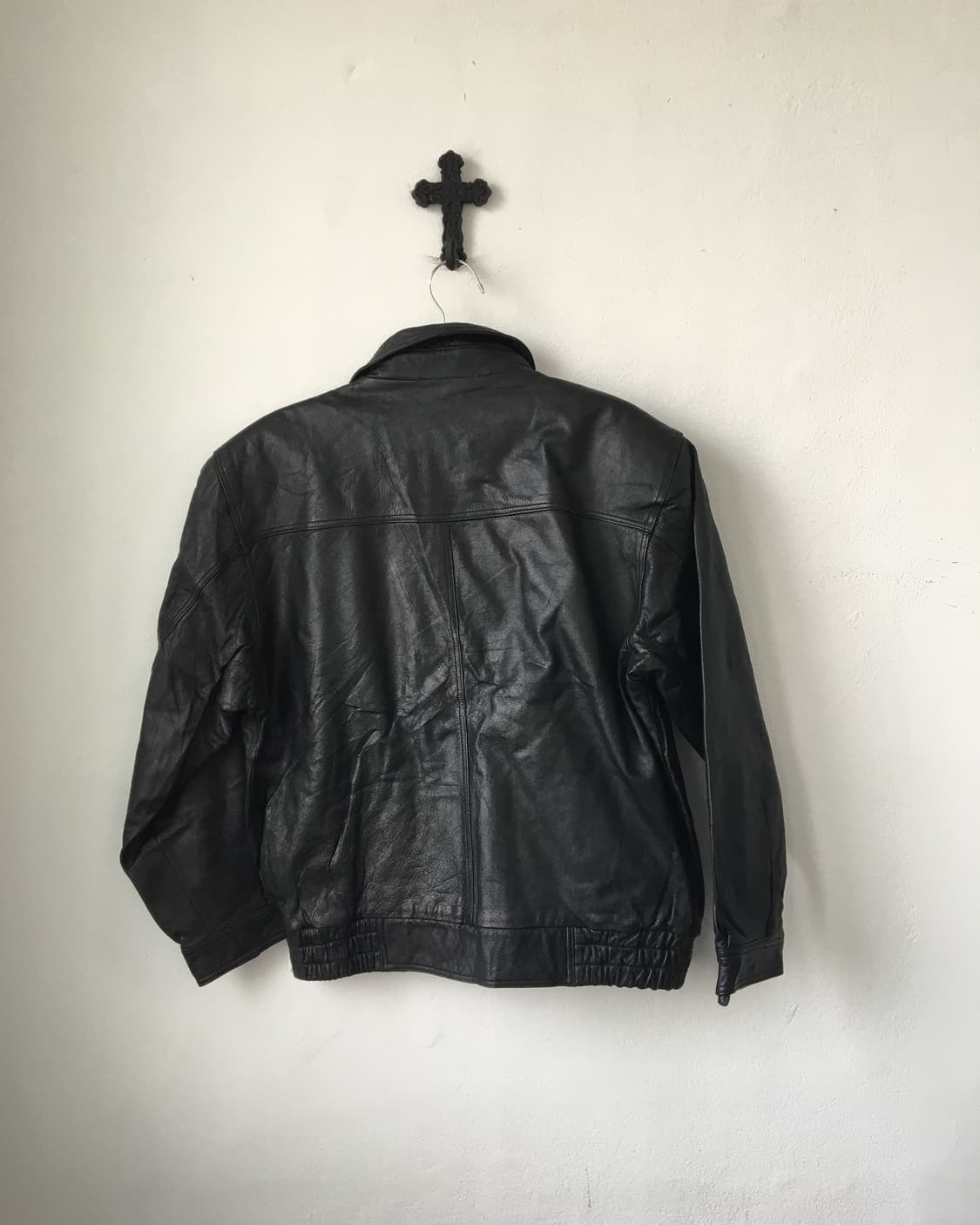 cow Leather bomber jacket 상품이미지3