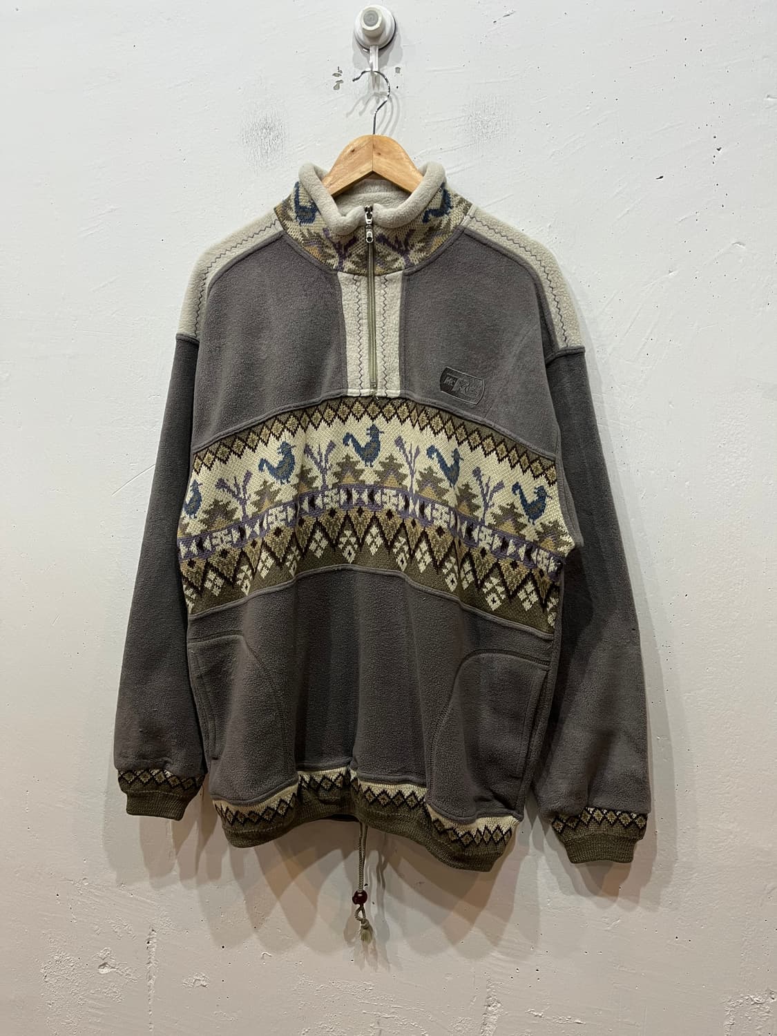 Mc Ross 에스닉 빈티지 반집업 풀오버 후리스 상품이미지1