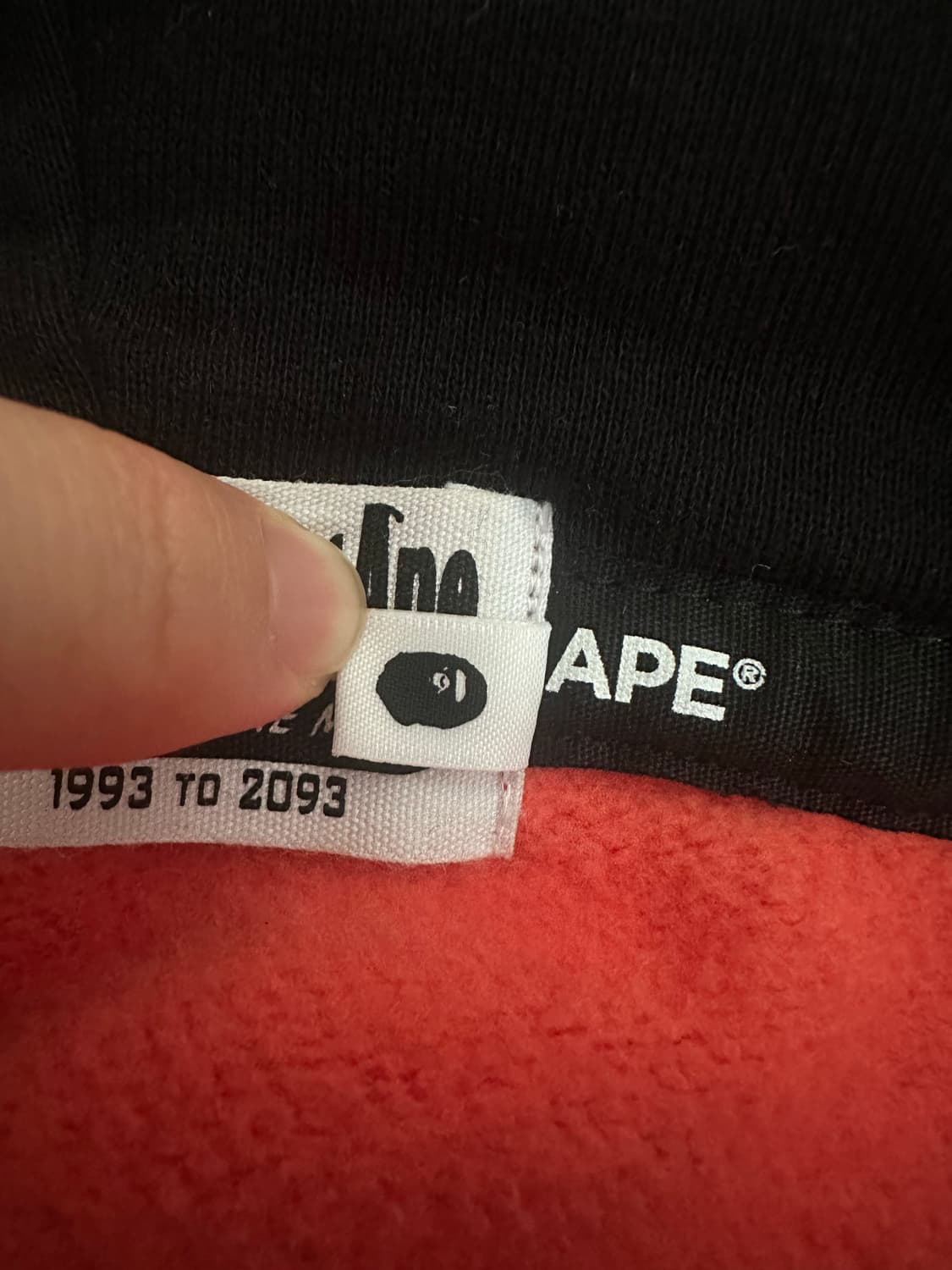 베이프 서울 스토어 7주년 더블 샤크 적계 후드집업 XL 상품이미지6