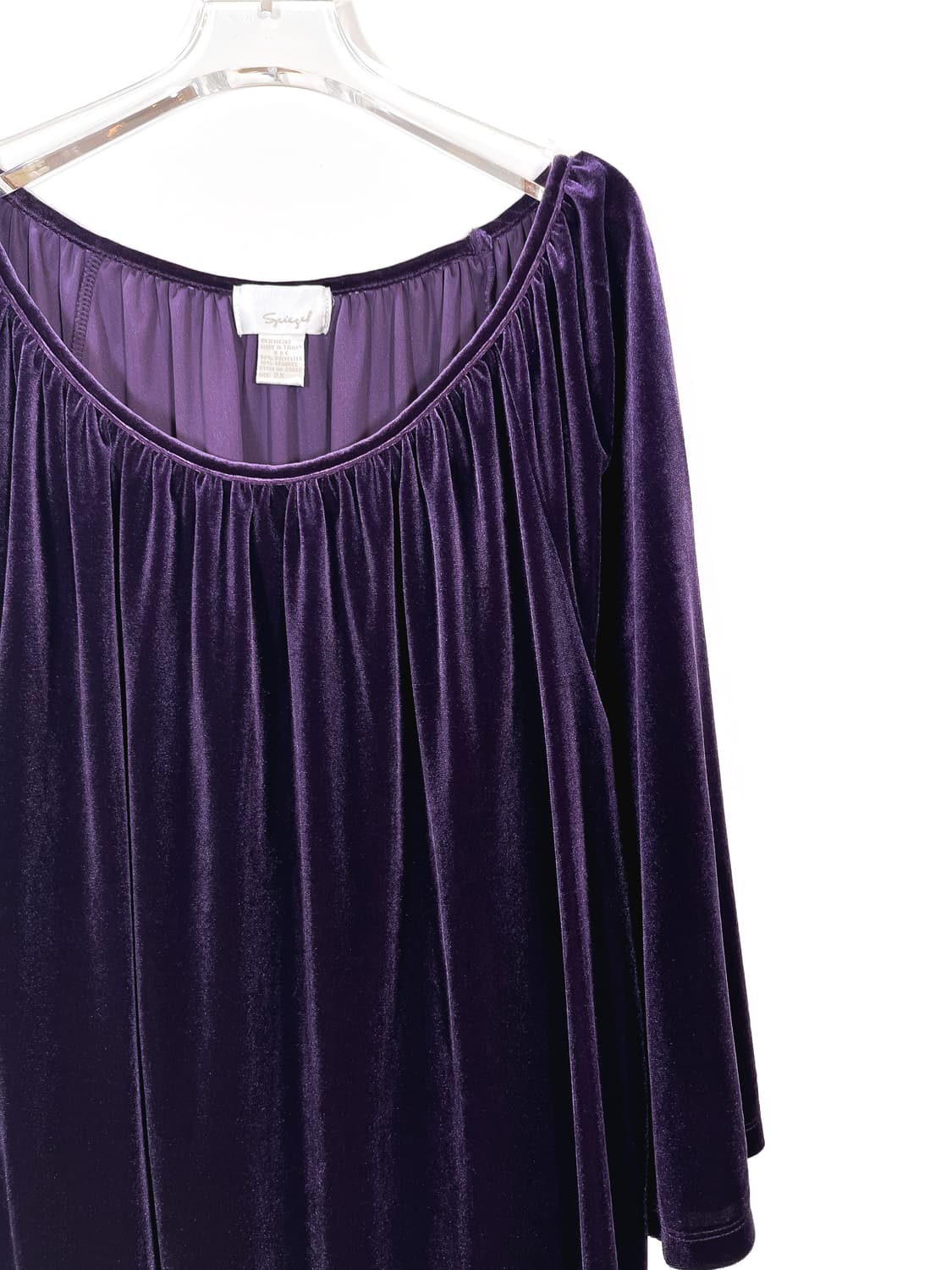 빈티지 퍼플 벨벳 블라우스 원피스 상품이미지5