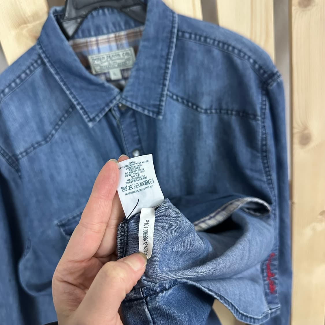 (L) 폴로 진스 웨스턴 데님 셔츠 상품이미지7